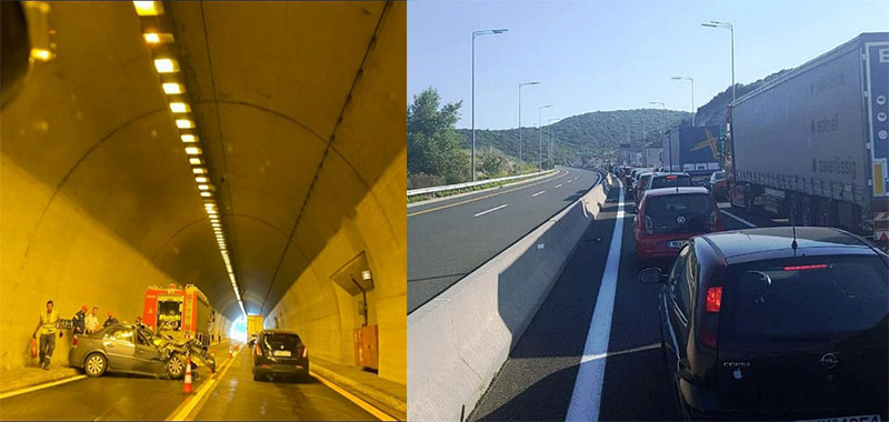 Τροχαίο με φορτηγό και ΙΧ στην Εγνατία έξω από τη Βέροια