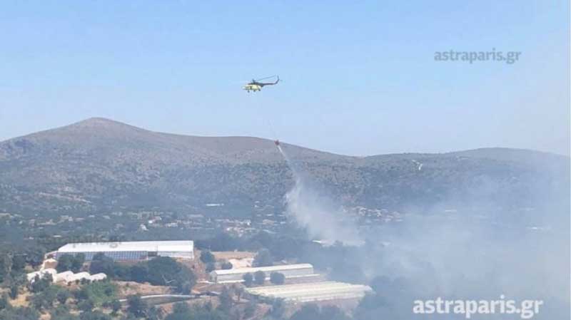 Σε εξέλιξη μεγάλη φωτιά στη Χίο – Εκκενώνονται χωριά