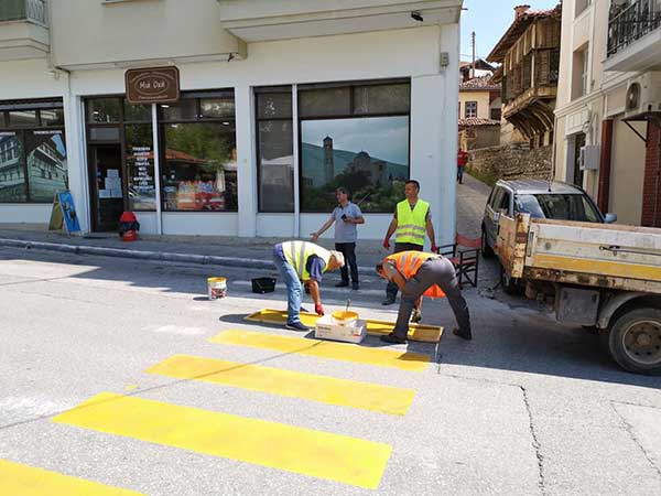 Σιάτιστα: Διαγραμμίσεις στην Πλατεία Χώρας