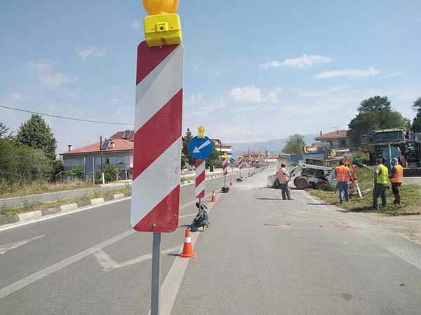 Κυκλοφοριακές ρυθμίσεις στην είσοδο της κοινότητας Δρεπάνου από Κοζάνη προς Θεσσαλονίκη