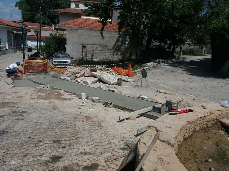 Κοινότητα Λευκοπηγής: Κατασκευή του αγωγού ομβρίων στην περιοχή του Νερόμυλου