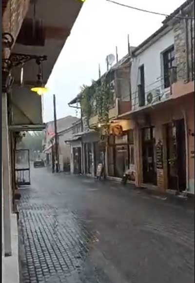 Νέα νεροποντή στο Βελβεντό -Δείτε το βίντεο