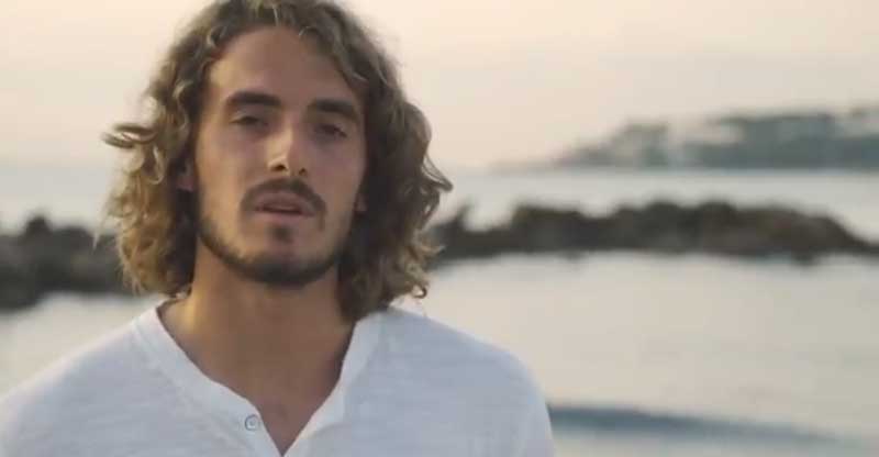 Νέο spot για τον κορωνοϊό με τον Στέφανο Τσιτσιπά