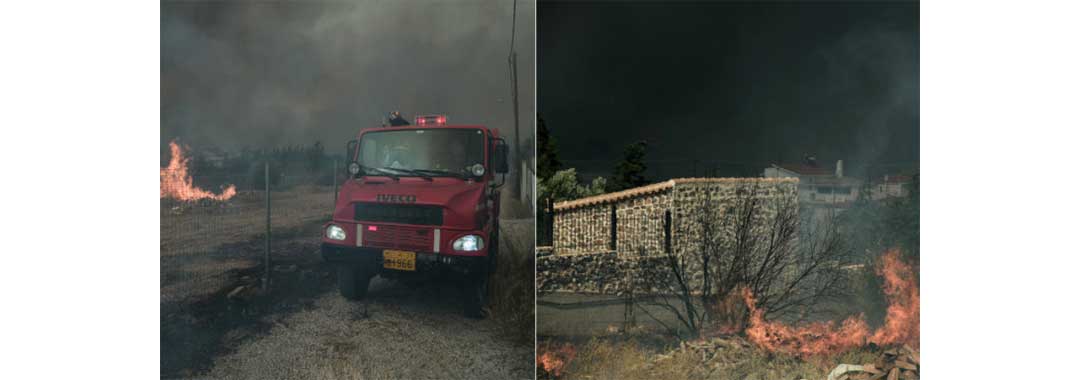 Ανεξέλεγκτη η φωτιά στην Κερατέα: Καίγονται σπίτια – Εκκενώνονται Ανάβυσσος, Παλαιά Φώκαια και μικροί οικισμοί