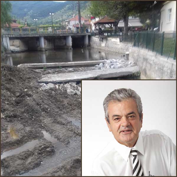 Εργασίες διευθέτησης κοίτης ποταμού Τ.Κ. Μηλοχωρίου