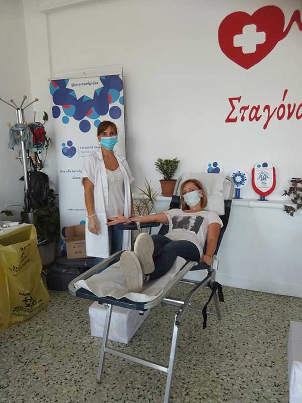Με απόλυτη ασφάλεια σειρά και όλα τα μέτρα πραγματοποιήθηκε η αιμοδοσία στα καινούρια γραφεία του Συλλόγου Εθελοντών Αιμοδοτών – Αιμοπεταλιοδοτών «Σταγόνα Ελπίδας» λίγο πριν τα εγκαίνια