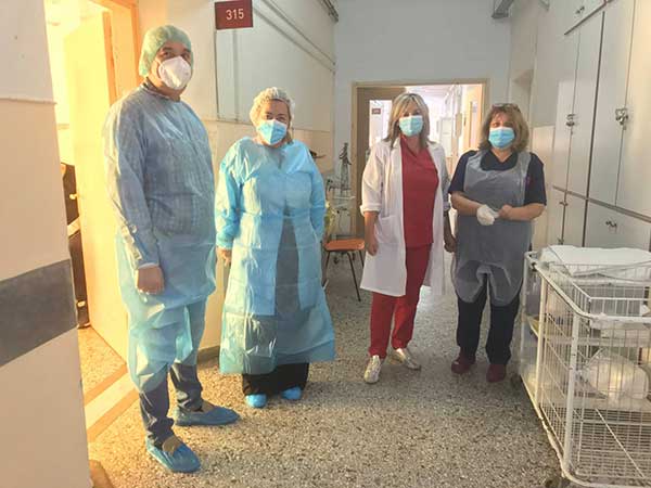 Επίσκεψη του διοικητή του Μαμάτσειου στους θαλάμους COVID