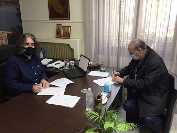 Υπογραφή σύμβασης για την «Αντιπλημμυρική Προστασία Της Βόρειας Ζώνης Οικισμού Σερβίων»