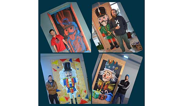 Οι 4 Κοζανίτες Street Artists μόλις ολοκλήρωσαν τα έργα τους και έρχονται στο διαδικτυακό Καλεντάρι των Χριστουγέννων