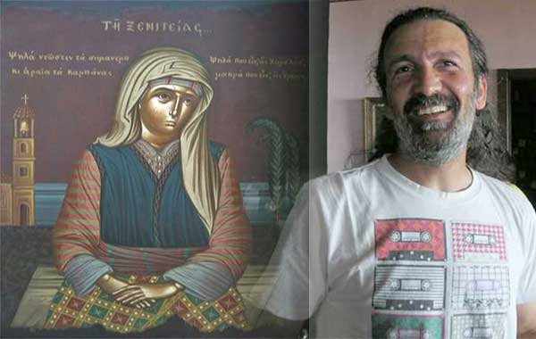 Πτολεμαΐδα: Πανελλήνια διάκριση του ζωγράφου-αγιογράφου Δημοσθένη Τριανταφυλλίδη για το έργο του «Της Ξενιτείας»