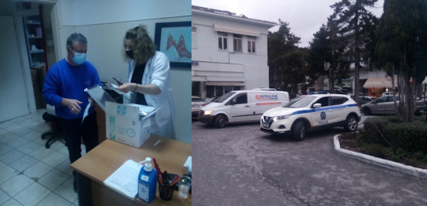 Παραλαβή 2ης παρτίδας εμβολίων Covid -19 στο Μαμάτσειο Νοσοκομείο Κοζάνης