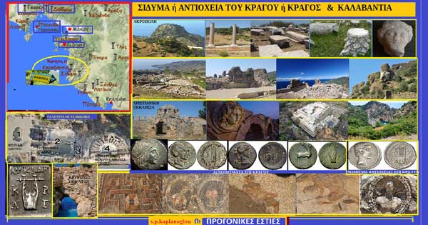 Κράγος, Λυκίων Κράγος , Σίδυμα , Καλαβάντια ,Αντιόχεια του Κραγου, Dodoyra Hisar,Guney κ.α.