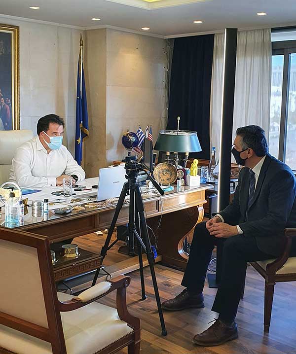 Συνάντηση του Γιώργου Κασαπίδη με τον Υπουργό Ανάπτυξης Άδωνι Γεωργιάδη για την επίσπευση προκήρυξης του νέου προγράμματος στήριξης της ρευστότητας των επιχειρήσεων λόγω COVID-19