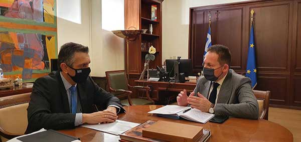 Συνάντηση του Γιώργου Κασαπίδη με τον αναπληρωτή Υπουργό Εσωτερικών κ. Στέλιο Πέτσα για το πρόγραμμα χρηματοδότησης έργων της αυτοδιοίκησης “Αντώνης Τρίτσης”