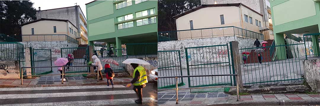 Με ομπρέλες η επιστροφή των μαθητών στα δημοτικά σχολεία της Κοζάνης