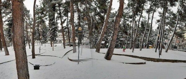 Κατάλευκο τοπίο στο πάρκο Αγίου Δημητρίου Κοζάνης