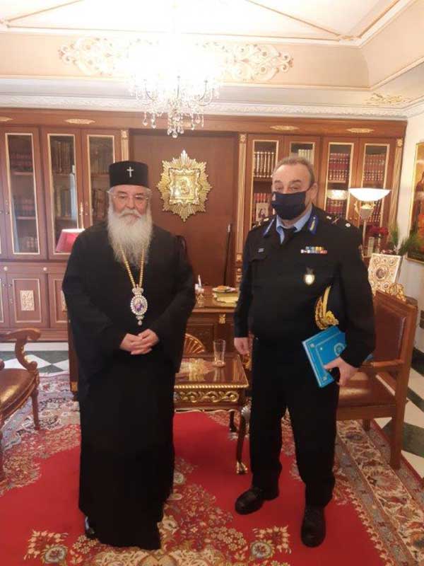 Επίσκεψη του διοικητή της ΠΕ.ΠΥ.Δ. Δυτ. Μακεδονίας στον Μητροπολίτη Σερβίων & Κοζάνης κ.κ. Παύλο