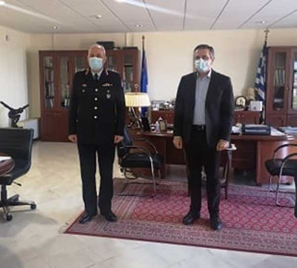 Επίσκεψη του νέου Γενικού Περιφερειακού Αστυνομικού Διευθυντή Δυτικής Μακεδονίας, Ταξίαρχου Θωμά Νέστορα, στον Περιφερειάρχη Δυτικής Μακεδονίας Γιώργο Κασαπίδη