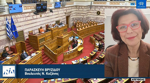 Ομιλία της Βίκυς Βρυζίδου σχετικά με το νομοσχέδιο για τα Οπτικοακουστικά Μέσα Ενημέρωσης