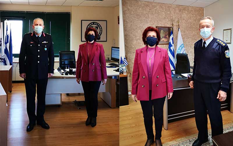 Το Γενικό Περιφερειακό Αστυνομικό Διευθυντή Δ.Μακεδονίας κ. Θωμά Νέστορα και το Διευθυντή της Διεύθυνσης Αστυνομίας Κοζάνης κ. Σπύρο Διόγκαρη συνάντησε η Παρασκευή Βρυζίδου