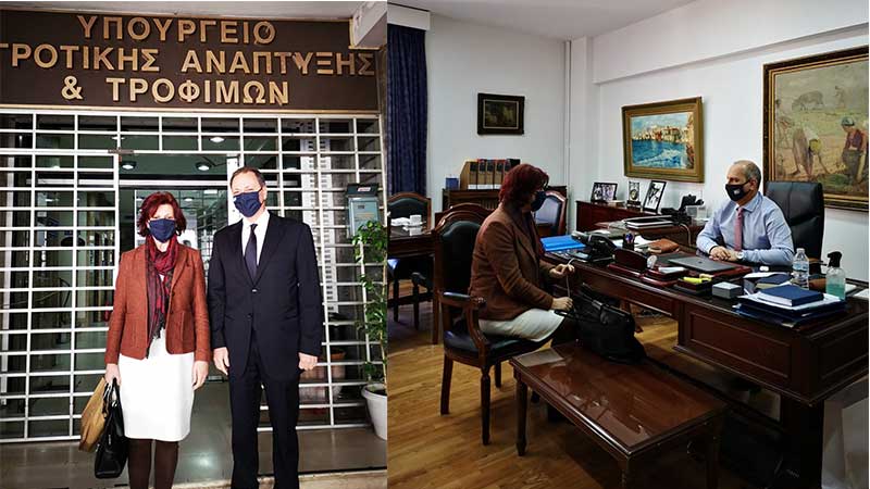 Τον Υπουργό και Υφυπουργό Αγροτικής Ανάπτυξης κ. Σπήλιο Λιβανό και κ. Γιάννη Οικονόμου συνάντησε η Βουλευτής Ν. Κοζάνης Παρασκευή Βρυζίδου