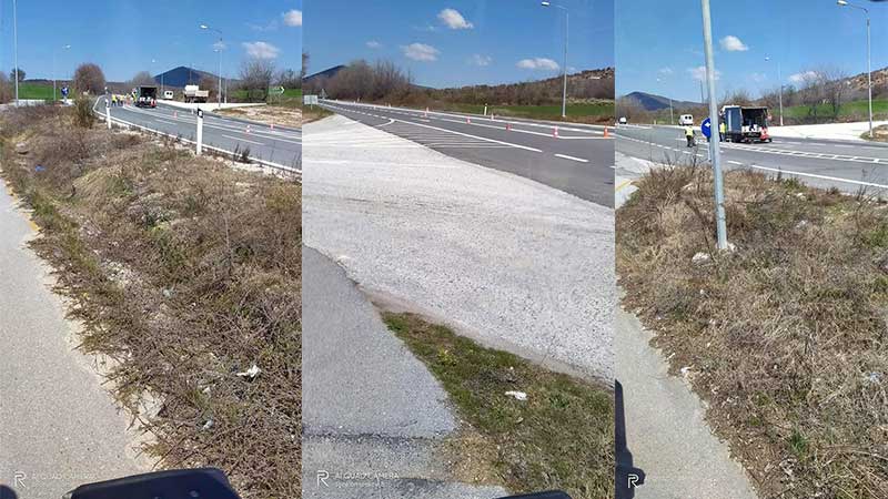 Συνεχίζεται η διαγράμμιση επί της εθνικής οδού στα όρια της Τ.Κ. Πετρανών
