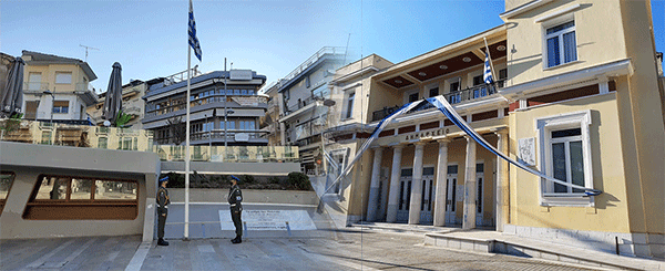 25η Μαρτίου στην Κοζάνη-Η έπαρση της σημαίας και η ανάκρουση του Εθνικού Ύμνου