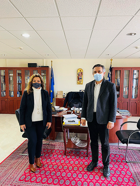 Συνάντηση με τον Περιφερειάρχη Δ.Μ. Γιώργο Κασαπίδη είχε η επικεφαλής του γραφείου του Πρωθυπουργού στη Θεσσαλονίκη Μαρία Αντωνίου