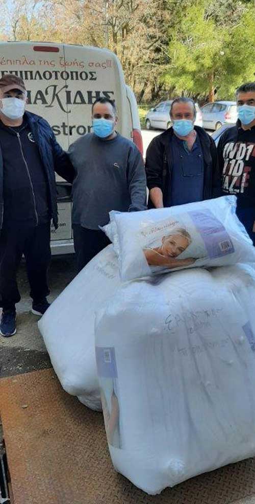 Ευχαριστήριο του “Μποδοσάκειου στην εταιρεία Κυριακίδης Παναγιώτης (Elite Strom- Πτολεμαΐδας) για τη δωρεά 100 μαξιλαριών ύπνου