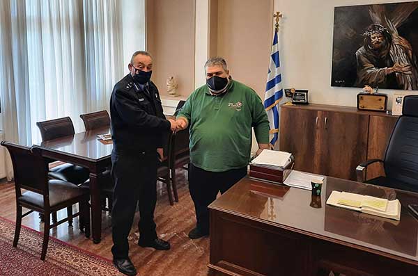Τον Δήμαρχο Εορδαίας Παναγιώτη Πλακεντά επισκέφθηκε ο Διοικητής της ΠΕ.ΠΥ.Δ. Δυτ. Μακεδονίας Αρχιπύραρχος Σωτήριος Κορέλας