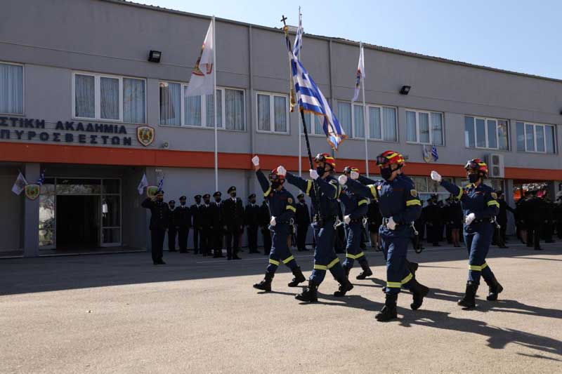 Τελετή αποφοίτησης της 85ης εκπαιδευτικής σειράς στη Σχολή Πυροσβεστών στο παράρτημα Πτολεμαΐδας
