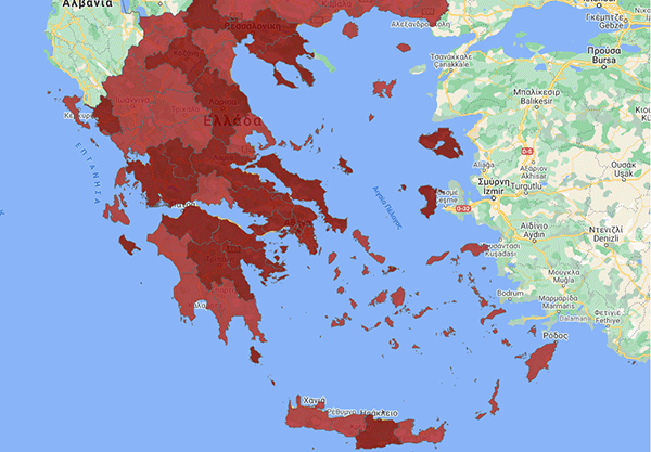 Ο νέος χάρτης υγειονομικής ασφάλειας με τα νέα μέτρα-Τι ισχύει στην Π.Ε. Κοζάνης ως τις 5 Απριλίου