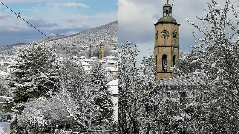 Φωτογραφίες από τη χιονισμένη Εράτυρα