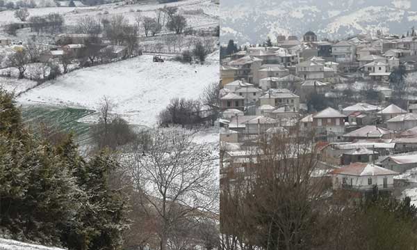 Σημερινές εικόνες από το χιονισμένο Λιβαδερό