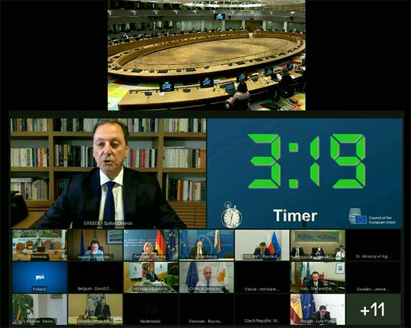 Λιβανός στη Σύνοδο ΥΠΑΑΤ της ΕΕ: Να ενεργοποιηθούν όλα τα έκτακτα και πρόσθετα μέτρα για αποζημίωση των παραγωγών από τους παγετούς