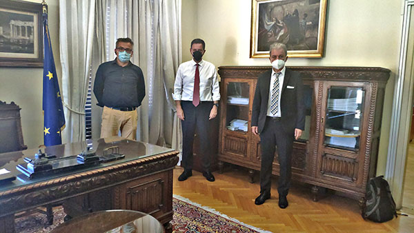 Συνάντηση του Γιώργου Αμανατίδη με τον Αναπληρωτή Υπουργό Οικονομικών Θεόδωρο Σκυλακάκη