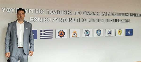 Ο Πρόεδρος της Ένωσης Υπαλλήλων Πυροσβεστικού Σώματος Δ. Μακεδονίας Π. Ανδρεόπουλος επισκέφθηκε τις νέες εγκαταστάσεις του Υφυπουργείου Πολιτικής Προστασίας