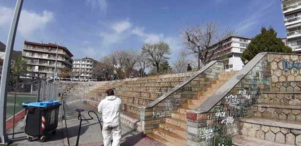 Απολυμάνσεις εξωτερικών κοινόχρηστων χώρων και σημείων στην πόλη της Φλώρινας
