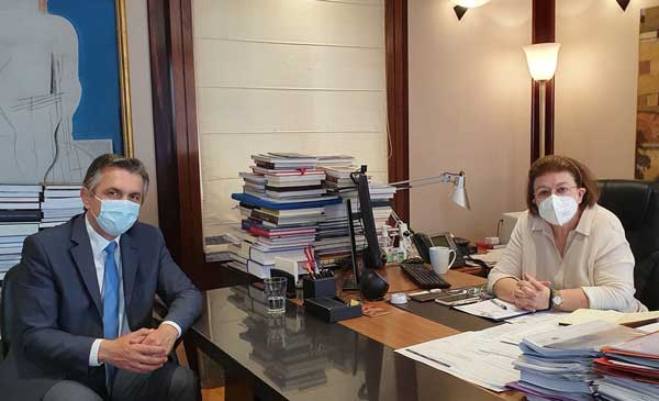 Με τη Λίνα Μενδώνη συναντήθηκε ο Γιώργος Κασαπίδης