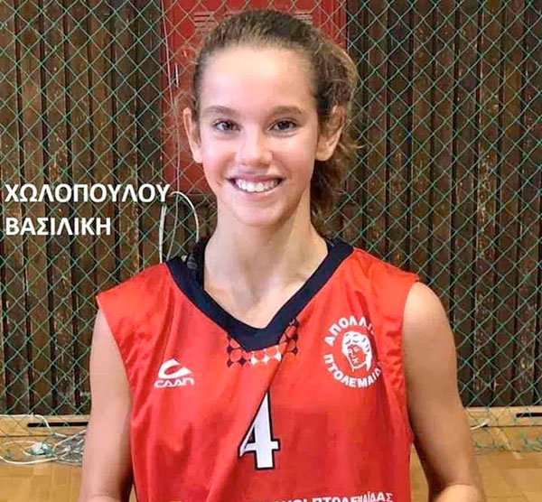 Η Βασιλική Χωλοπούλου του Απόλλωνα Πτολεμαΐδας στην Εθνική Κορασίδων