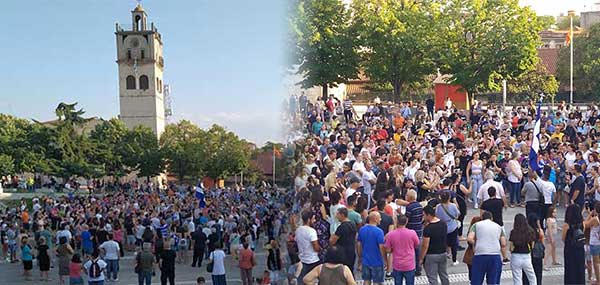 Συγκέντρωση κατά των υποχρεωτικών εμβολιασμών στην κεντρική πλατεία Κοζάνης