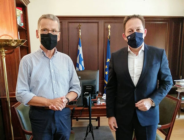 Συνάντηση του δημάρχου Κοζάνης Λάζαρου Μαλούτα με τον αν. Υπουργό Εσωτερικών Στέλιο Πέτσα στην Αθήνα