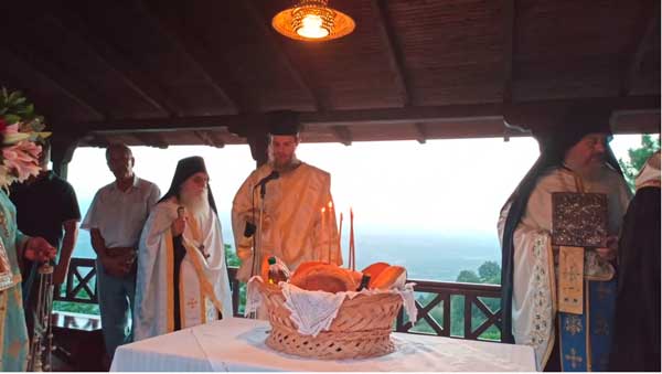 Ιερά Μονή Μεταμορφώσεως του Σωτήρος Δρυοβούνου- Λιτή αρτοκλασία εορτής της Μεταμορφώσεως