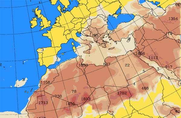 Ευνοείται η μεταφορά σκόνης από την Αφρική μέχρι την Παρασκευή 6-8-2021