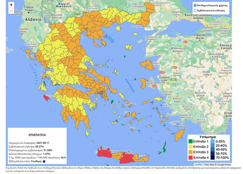 Τα ποσοστά εμβολιασμών στη Δυτική Μακεδονία