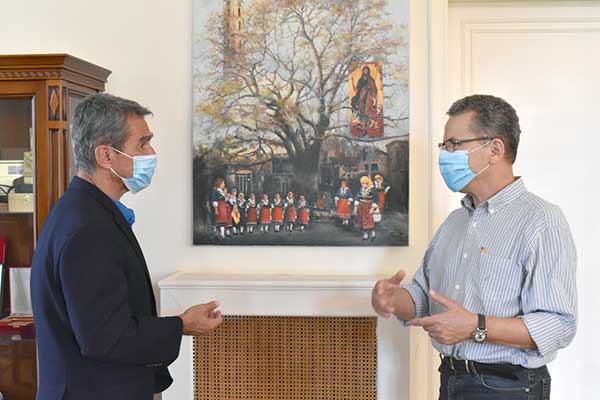 Συνάντηση του δημάρχου Κοζάνης Λάζαρου Μαλούτα με το βουλευτή και υποψήφιο πρόεδρο του ΚΙΝΑΛ Ανδρέα Λοβέρδο
