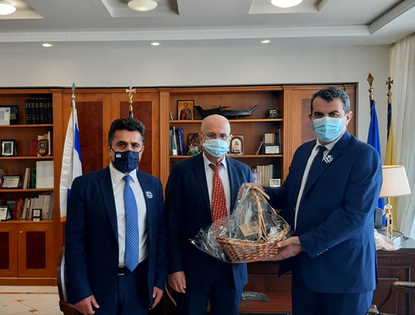 Εθιμοτυπική επίσκεψη στον Αντιπεριφερειάρχη Καστοριάς πραγματοποίησαν o Πρέσβης του Ισραήλ και ο Γ.Γ. Μεταναστευτικής Πολιτικής, Υποδομών και Ασύλου