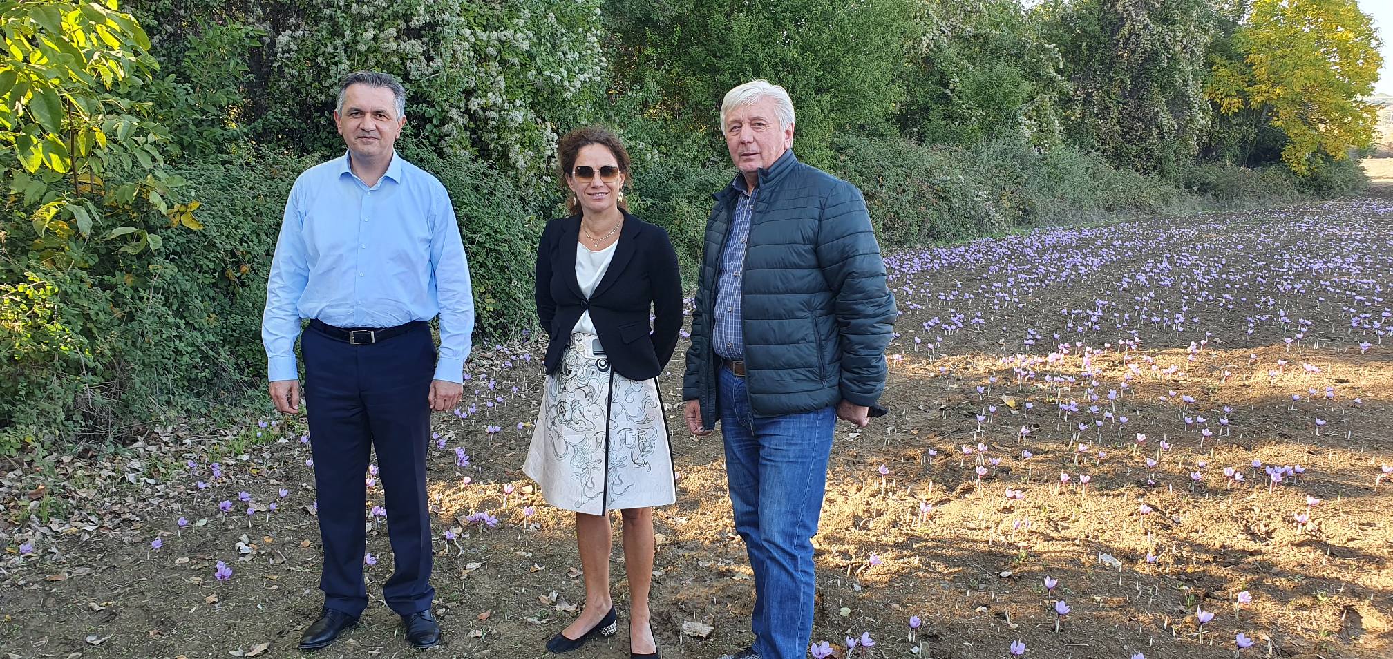 Επίσκεψη του Γ. Κασαπίδη και της Διευθύνουσας Συμβούλου του ΔΕΣΦΑ Μ. Γκάλι σε φυτεία κρόκου