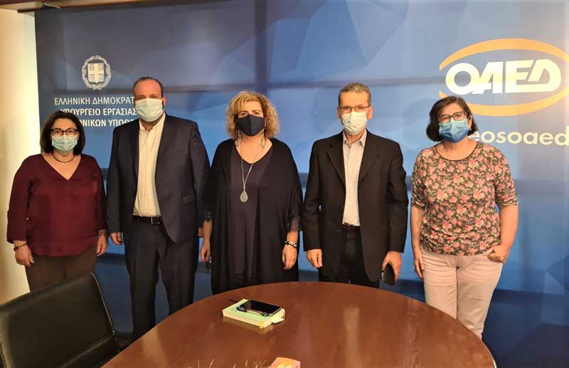 Συνάντηση του δημάρχου Κοζάνης Λάζαρου Μαλούτα με τον διοικητή του ΟΑΕΔ Σπύρο Πρωτοψάλτη