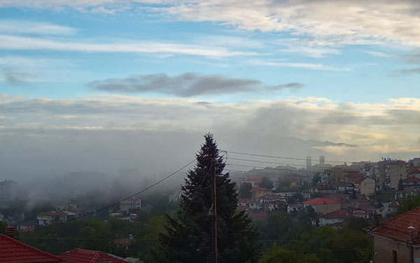 Ομίχλη σκέπασε το Τσοτύλι Κοζάνης (Βίντεο)